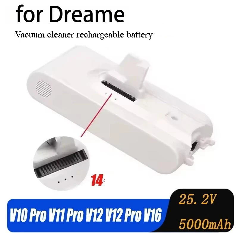 25.2V 5000mAh Battery for Dreame V10 Pro V11 Pro V12 V12 Pro Vacuum