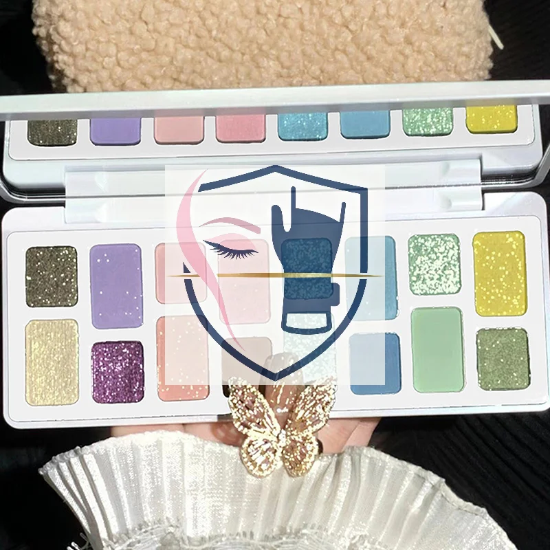 DIKALU 16 色アイシャドウパレットプロフェッショナル女性メイク長期持続真珠のような光沢のあるピンクブルーグリーンアイシャドウパレットグリッター