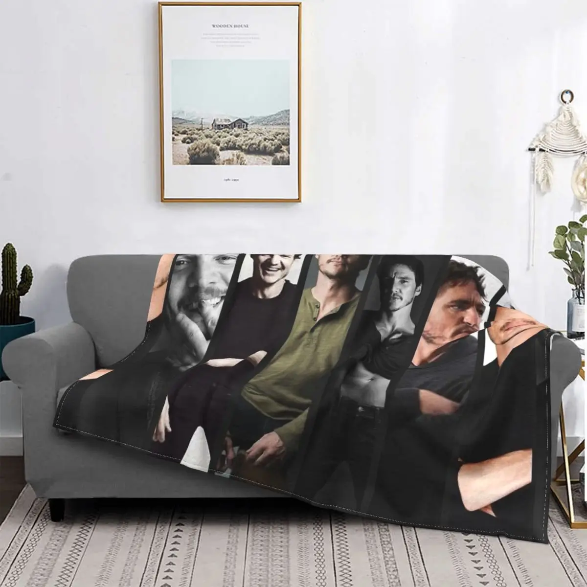 Meilleur acteur de groupe Blanket Plush Summer Pedro Pascal Map Breathable Super Warm Throw Blankets For home Travel Bedspread