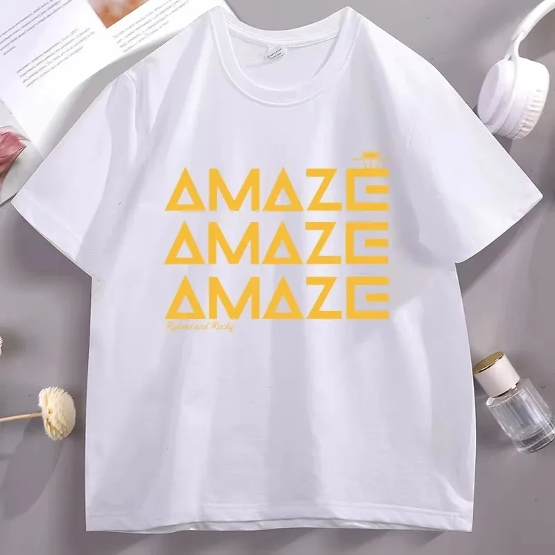 Amaze Unisex T-Shirt Project Hail Mary Rocky T Shirt Men Women Oversized Streetwear Short Sleeve Cotton Male Female Clothing Tee