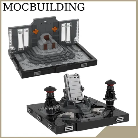 듀얼 디오라마 영화 장면 MOCBUILDING 블록 벽돌 디스플레이 모델 건설 장난감, 크리스마스 선물 생일 선물