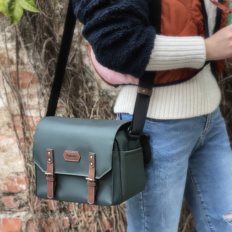 Digital SLR Camera Bag Photography Bag for Sony Fujifilm X-T3070d A7C X-S10 Mirrorless Vintage Shoulder Camera Pouch Women