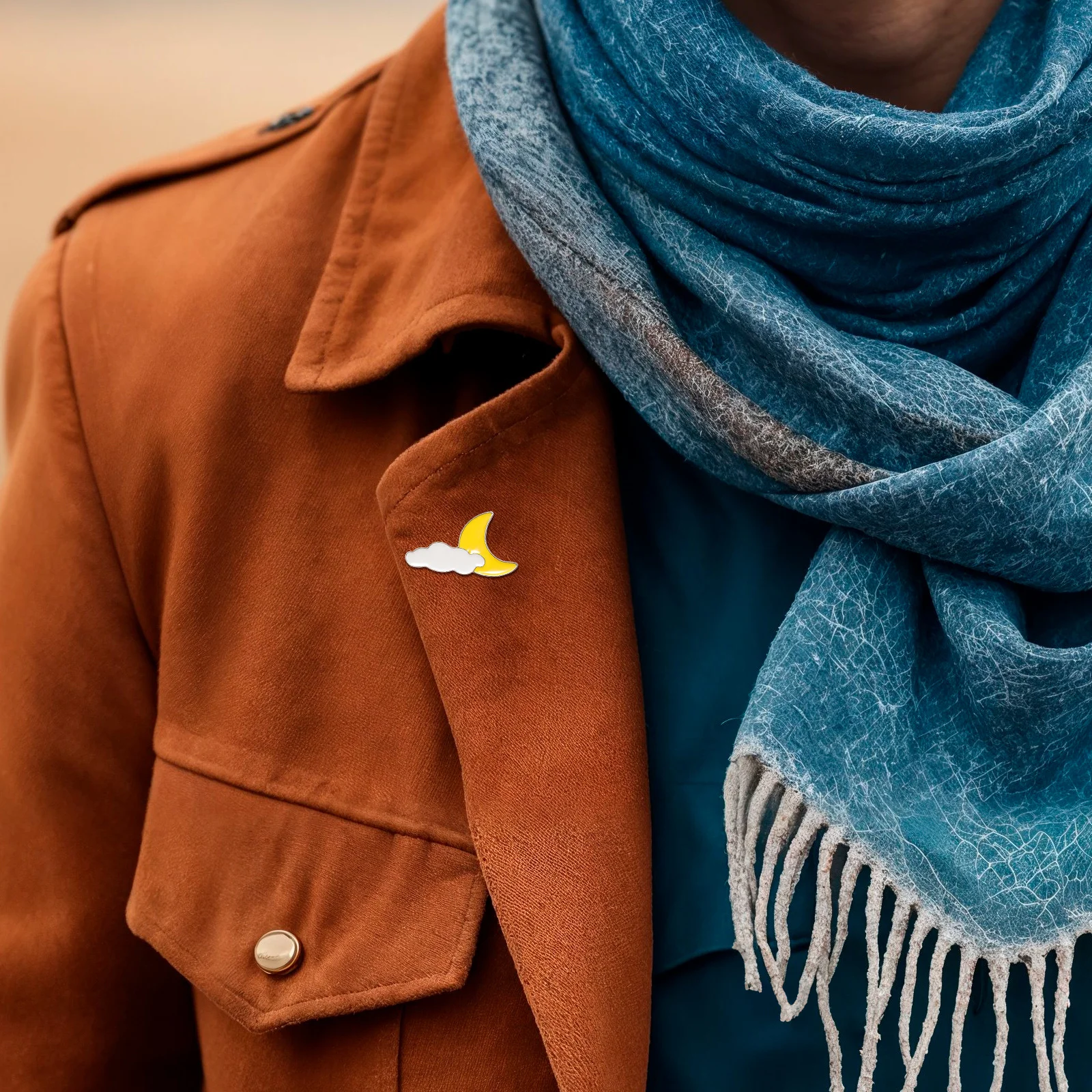 

Cartoon Brooch 2.9X1.7Cm Clouds Metal Lapel Pin Dress Accessories Clothes Corsage Jewelry For Women