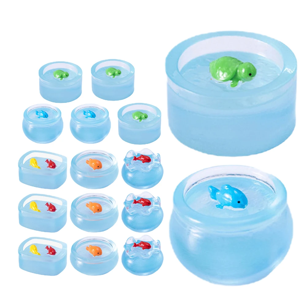 

15 Pcs House Fish Tank Ornaments Dollhouse Decoration Miniature Accessories