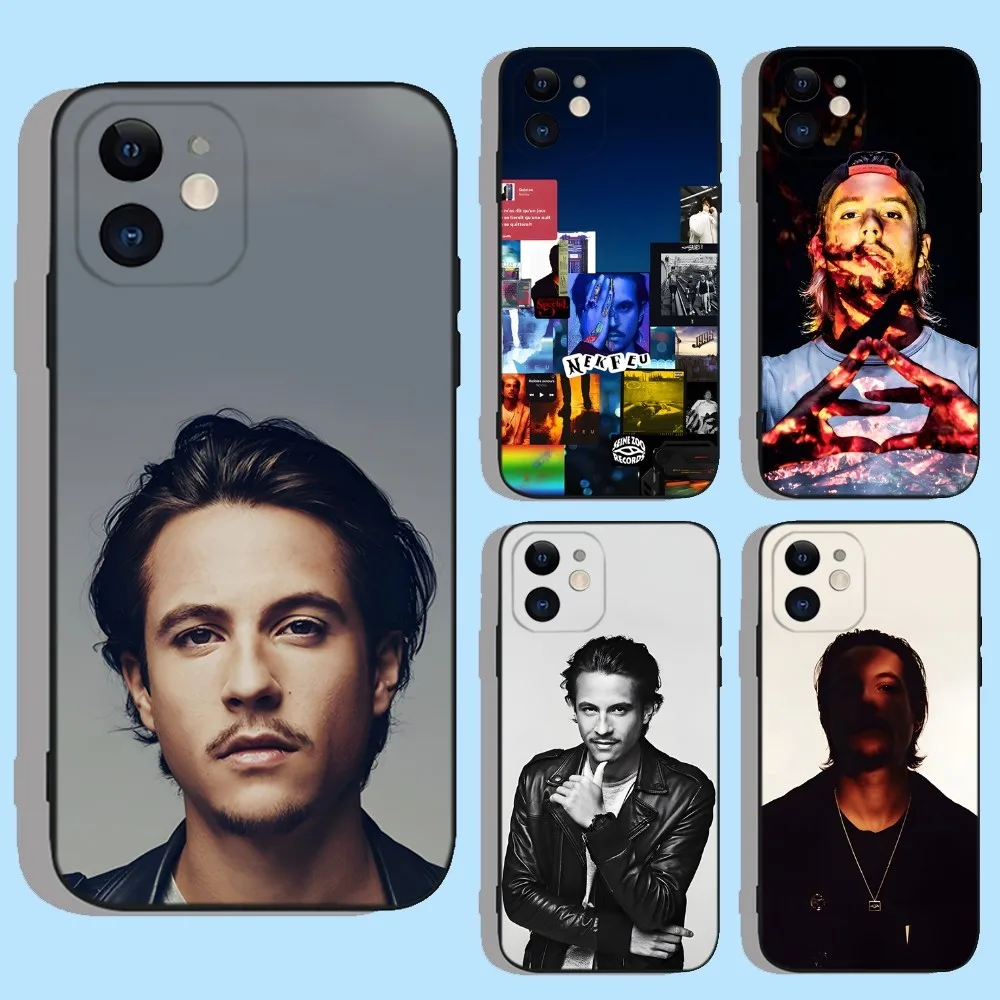 N-Nekfeu Ken Samaras Rapper Phone Case For Apple iPhone 15,14,13,12,11,XS,XR,X,8,7,Pro,Max,Plus,mini Silicone Black Cover