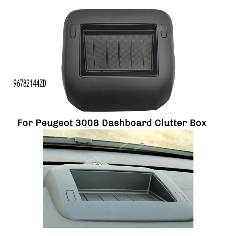 For Peugeot 3008 Dashboard Clutter Box Center Console Storage Box Phone Holder Stander Tray 96782144ZD