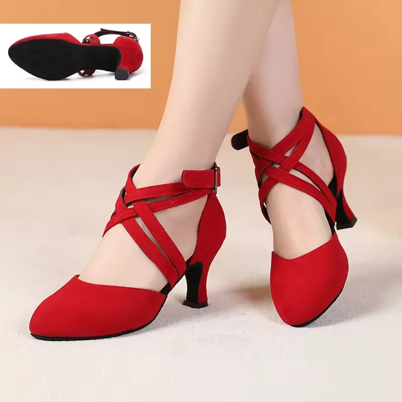 New Ballroom Latin Dance Shoes for Women/Girls Latin Dance Shoes Women/Ladies Professional Tango Rumba Salsa Suede Sole