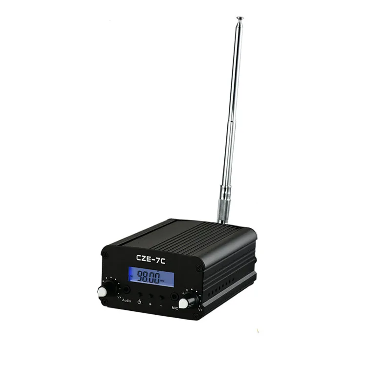 1W/7W wireless Radio Station FM Broadcast Transmitter for sale reference range1km