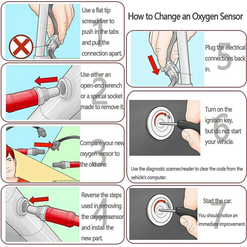 1Set Car Oxygen Sensor Oxygen Sensor For Honda Accord 2.4L 2013-2017 36531-5A2-A01 36532-5A2-A01 Front Rear Sensor