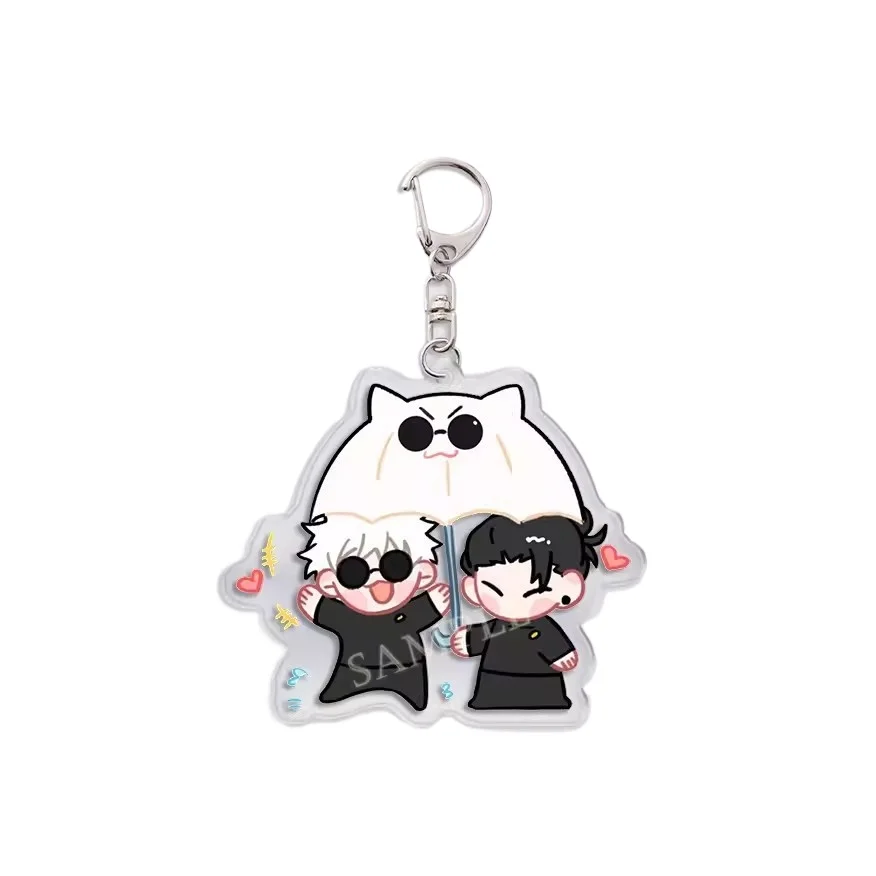 Jujutsu سلسلة مفاتيح مصنوعة من الأكريليك سحر Gojō Satoru أنيمي الأجهزة الطرفية عالية الجودة عرض سطح المكتب الحلي جمع مروحة هدية فتاة لعبة #6