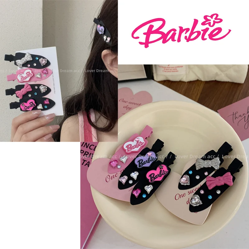 

Новинка Kawaii заколка для волос Барби аниме милый мультяшный бант любовь украшения для волос Искусственный цвет головной убор в стиле Харадзюку Y2k заколка для волос