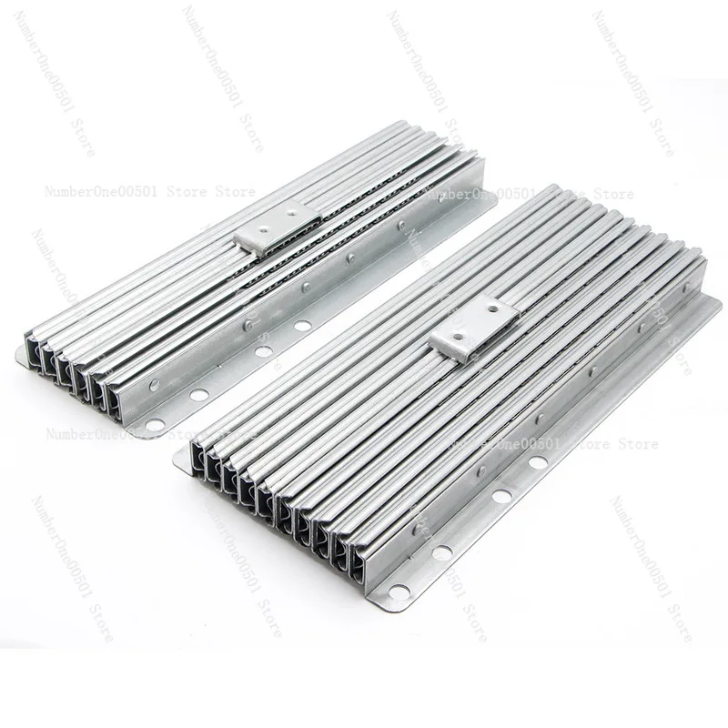 Invisible dining table guide rail aluminum alloy multi-functional folding elongated push-pull guide dining table slide hardware