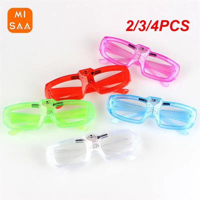 2/3/4PCS Glowing Glasses Colorful Lights Eye-catching Holiday Accessories Best Seller Party Supplies In Demand