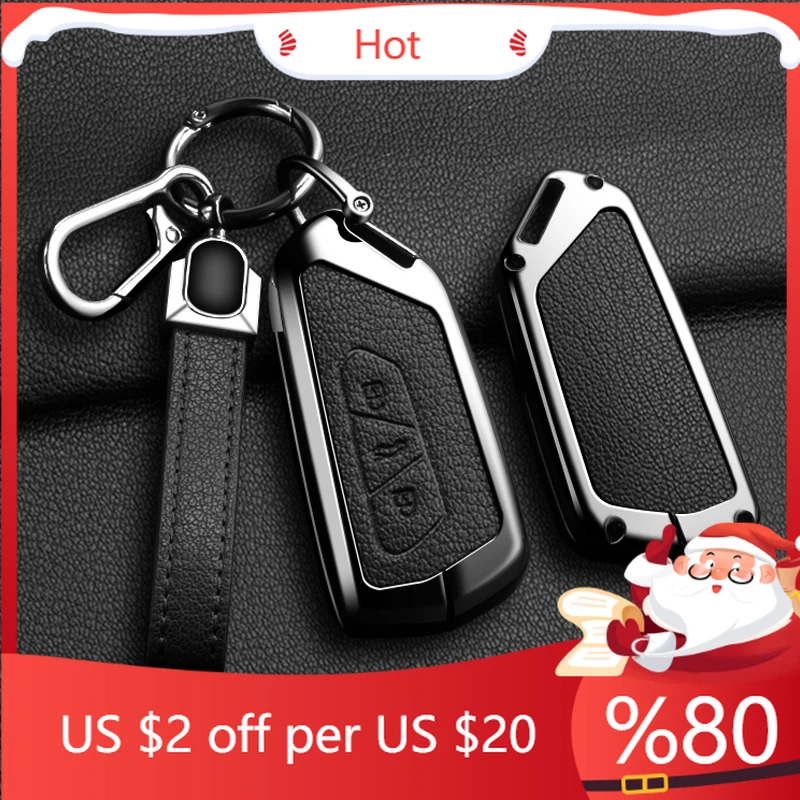 

Hot Car Remote Key Case Cover For VW Volkswagen Golf 8 Octavia A8 MK8 2022 2021 SEAT Leon MK4 Zinc Alloy Leath Interior Stickers