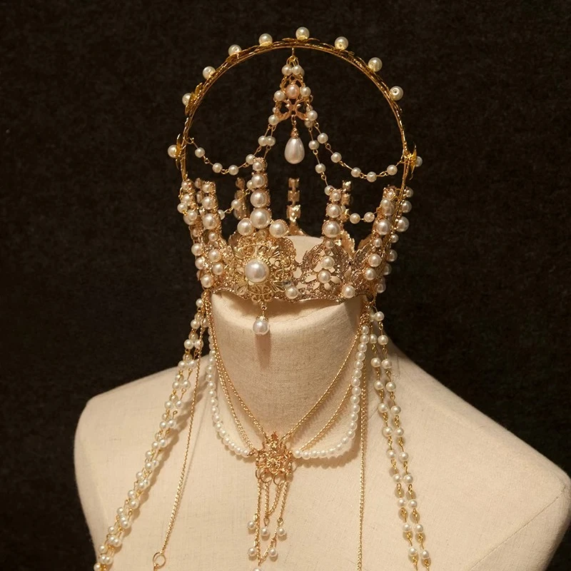 Masquerade Ball Tiara Headgear Film and Television Crown Props