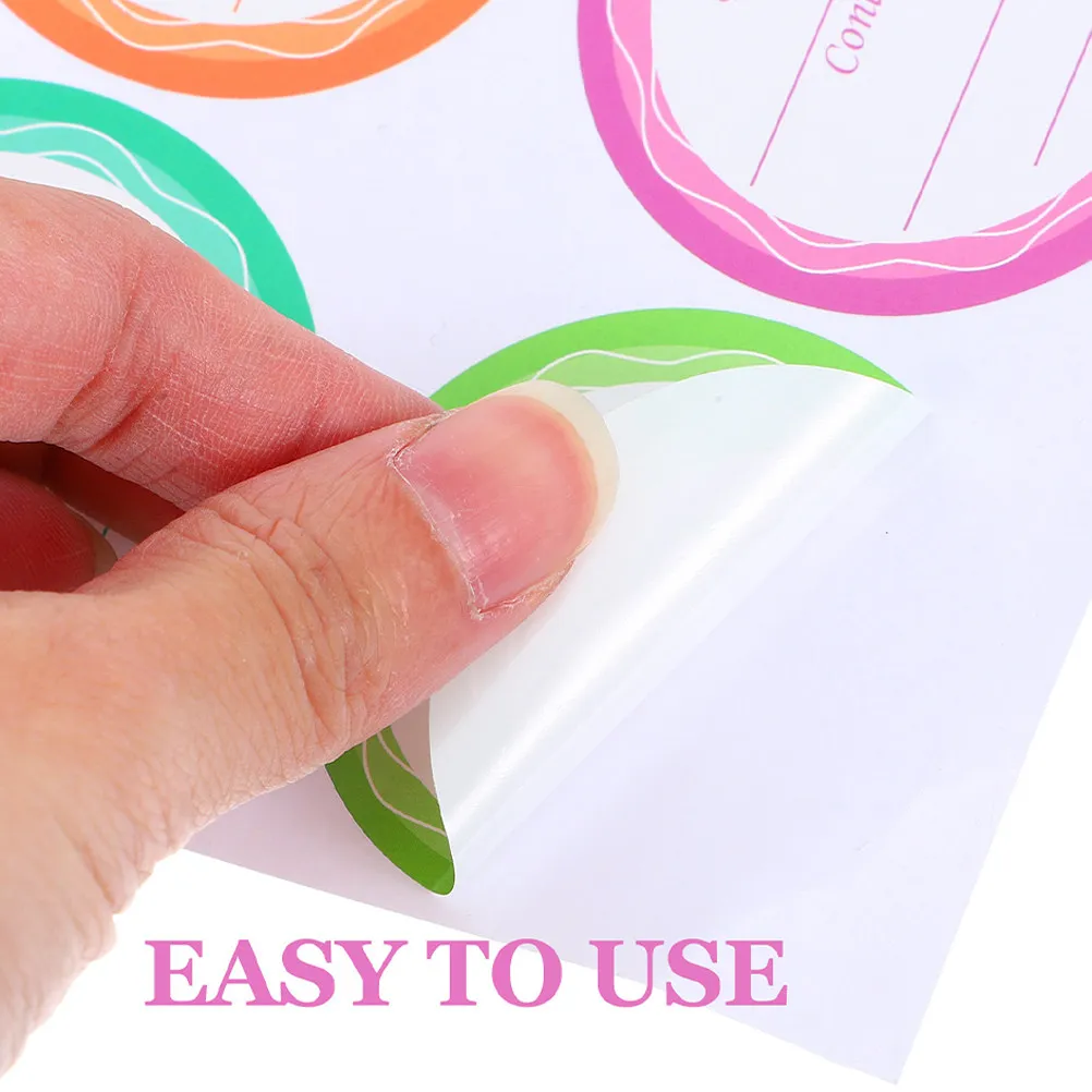 10Sheets Waterproof Oil-Resistant Removable Writing Labels for Jars Canning Containers Glass Bottles Pantry Food Storage Label