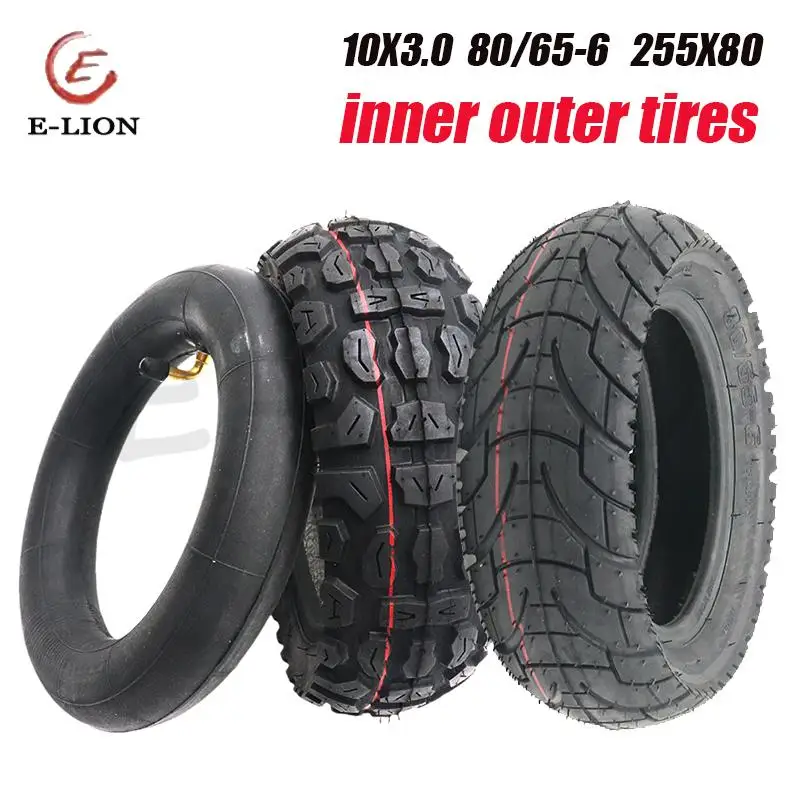 

Шина 80/65-6 (внутренняя и внешняя) для электросамокатов Zero 10x, Dualtron, Kugoo M4, обновленная 10-дюймовая внедорожная шина 10x3.0 (255x80)