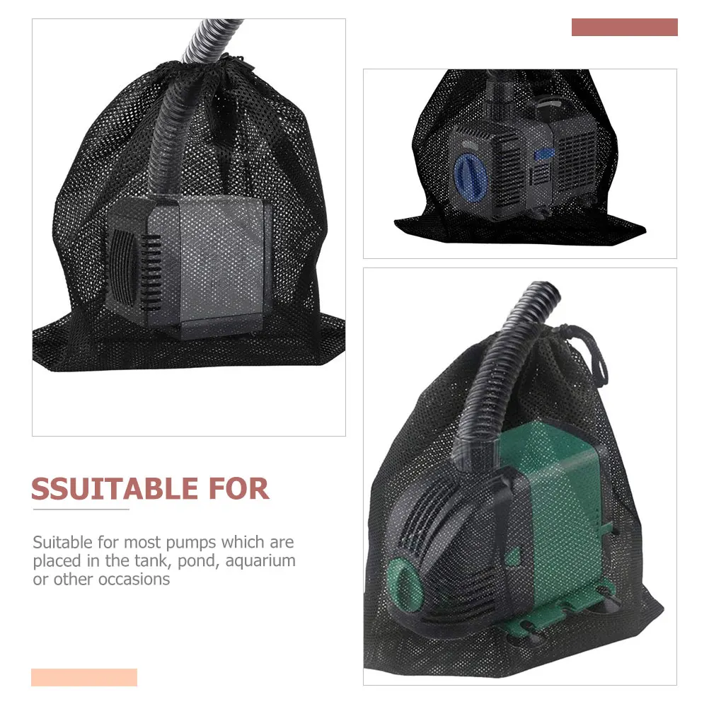 

Pond Filter Mesh Polyester Debris Drawstring Design Easy Install Garden Fountain Aquarium Supplies Pond Pump
