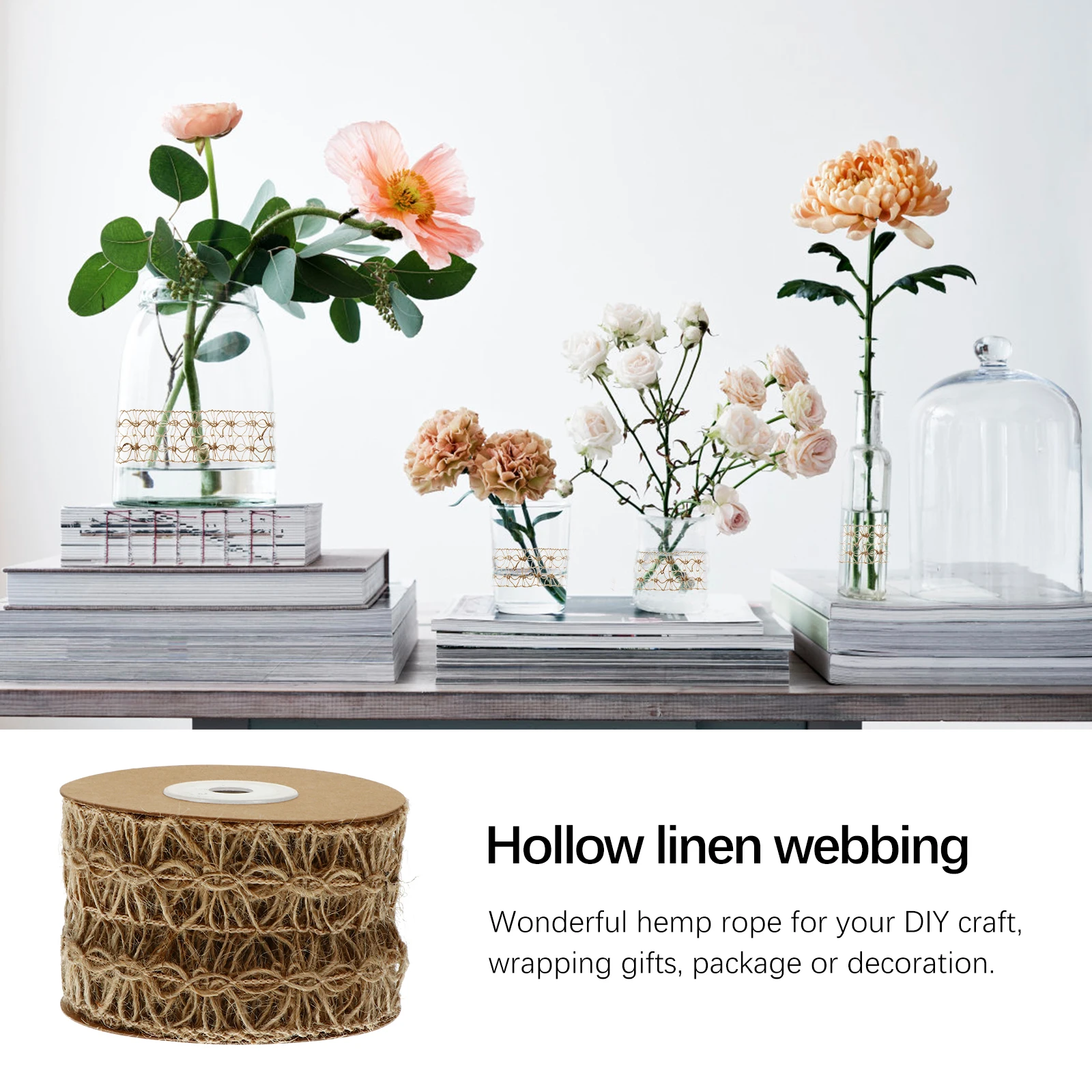 

Gift Wrapping Rope Jute Ribbon for Decorative Packaging Craft Flower