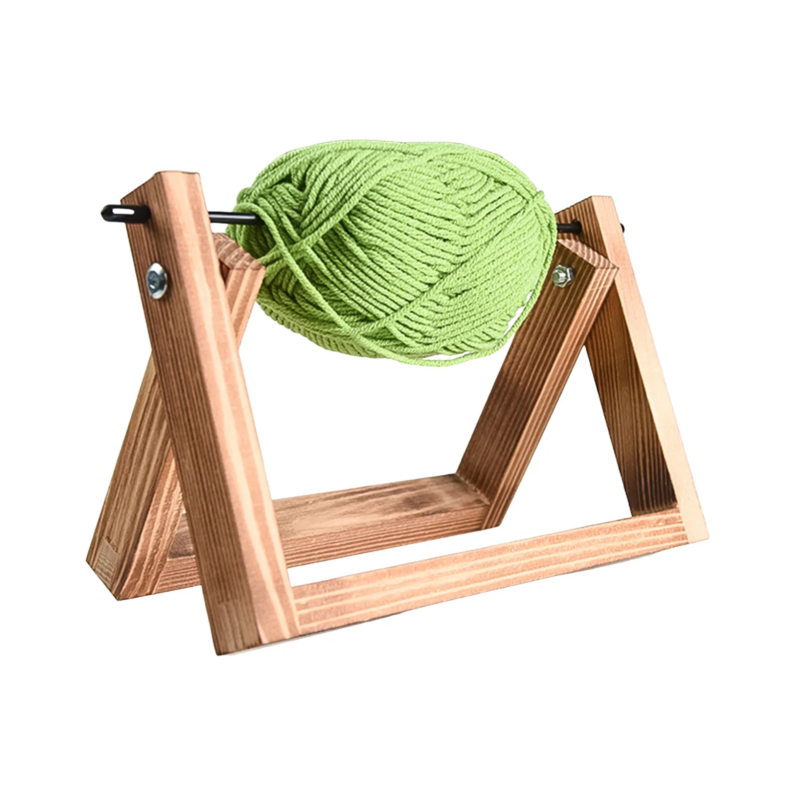 Efficient Yarn Winder Wooden Knitting Tool for Home Crafting Smooth Rotation Base Weaving Accessory DIY Gift Durable