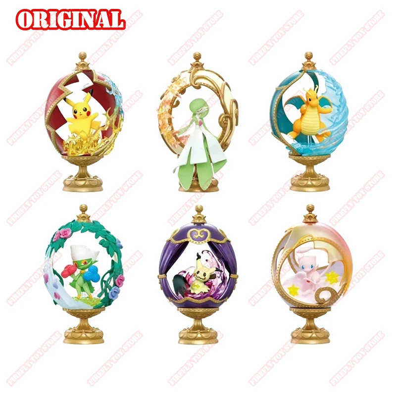 Original Pokemon Animation Game Peripheral Toys Ovaltique Collection Gardevoir Boxed Gacha Gashapon Anime Action Model Figures