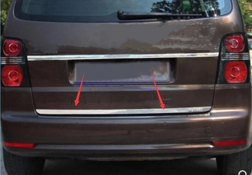 Tailgate Rear Door Bottom Cover Molding Trim Stainless Steel back door trim car Accessories for Volkswagen Touran 2005--2015