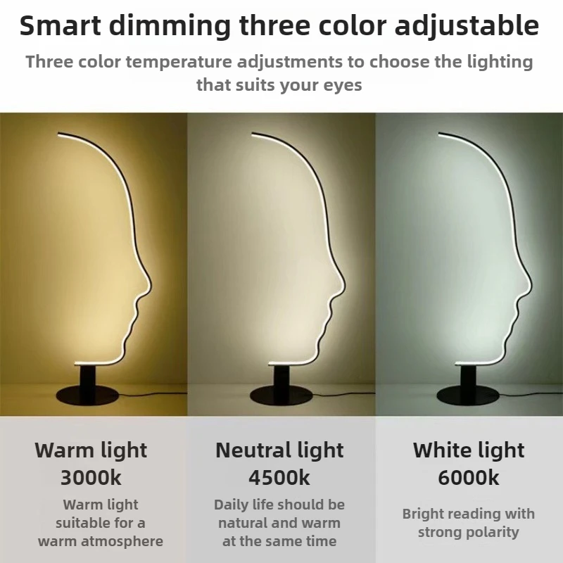 Aluminum LED Floor Lamp Modern Creativity Floor Light Tricolor RGB Color Living Room Lighting Lamps