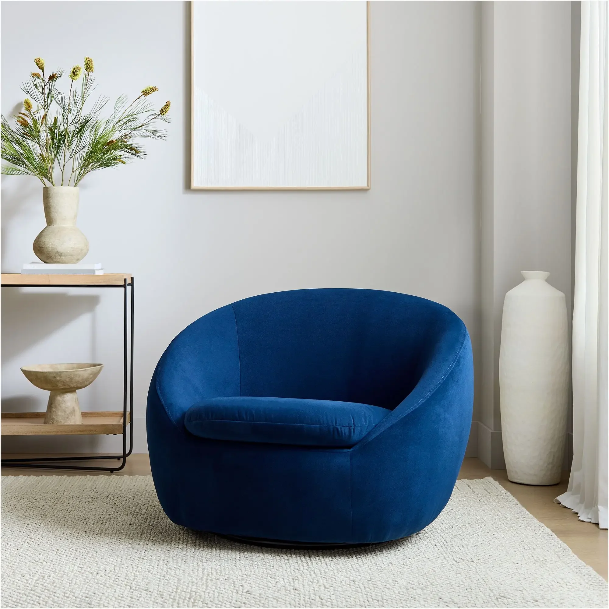 المبيعات الساخنة أريكة Luxus-sofa فائقة النعومة وواسعة ومنخفضة القطع Wohnzimmer Möbel Samts toff Gemütlicher Drehstuhl-Sitzsofa