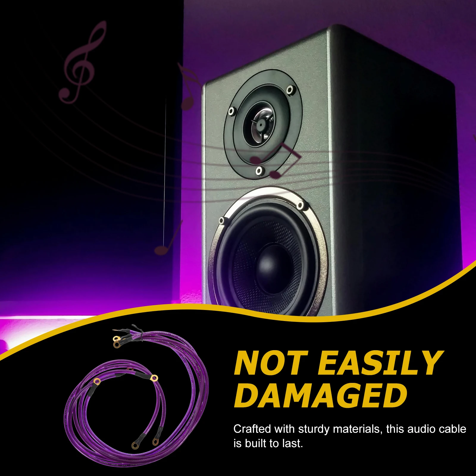 

5pcs Cables Subwoofer Cable Stereo Audio Cables For Speaker Durable Signal Transmission Stable Connection High