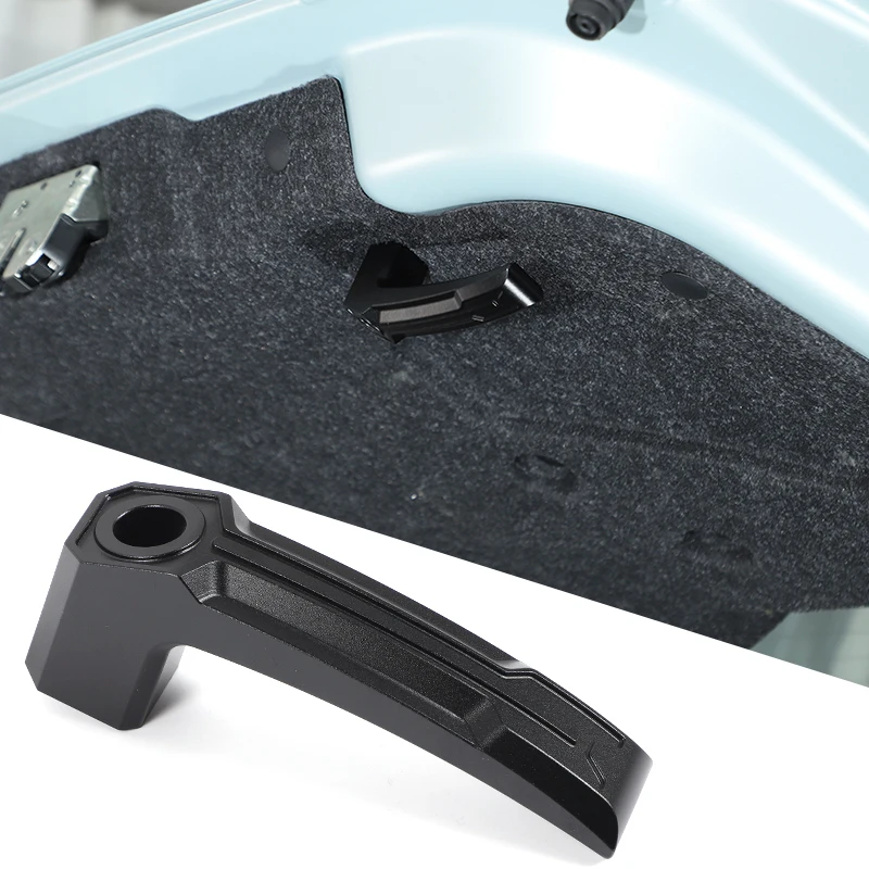 

1piece set Aluminum alloy black For Fiat 500 2007+ car tailgate inner handle car decoration modification accessories