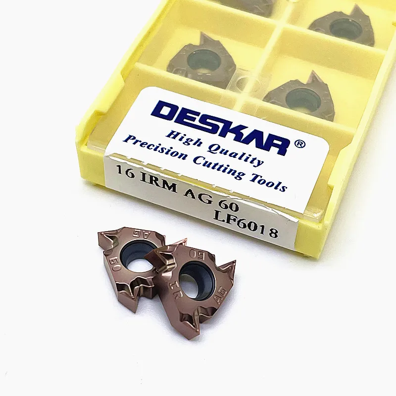 DESKAR 16ERM 16IRM 11W 14W AG55 AG60 LF6018 LF6118 Indexable เกลียวคาร์ไบด์เครื่องกลึง CNC เครื่องตัดสำหรับสแตนเลสเหล็ก