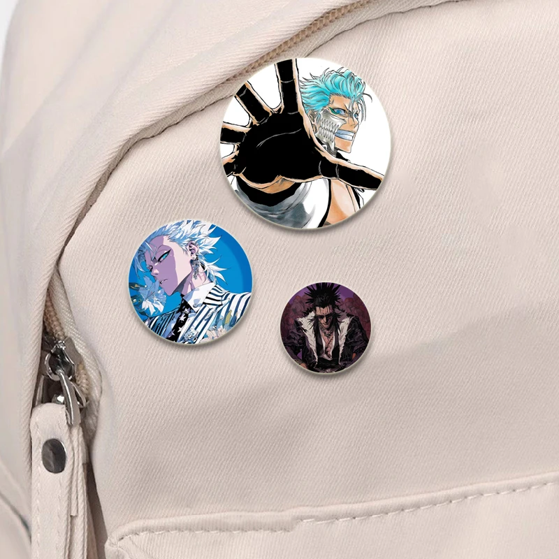 Death Comic Badge Kurosaki Ichigo Urahara Kisuke Ulquiorra Cifer Grimmjow Jaegerjaquez Cartoon Character Enamel Pin for Backpack