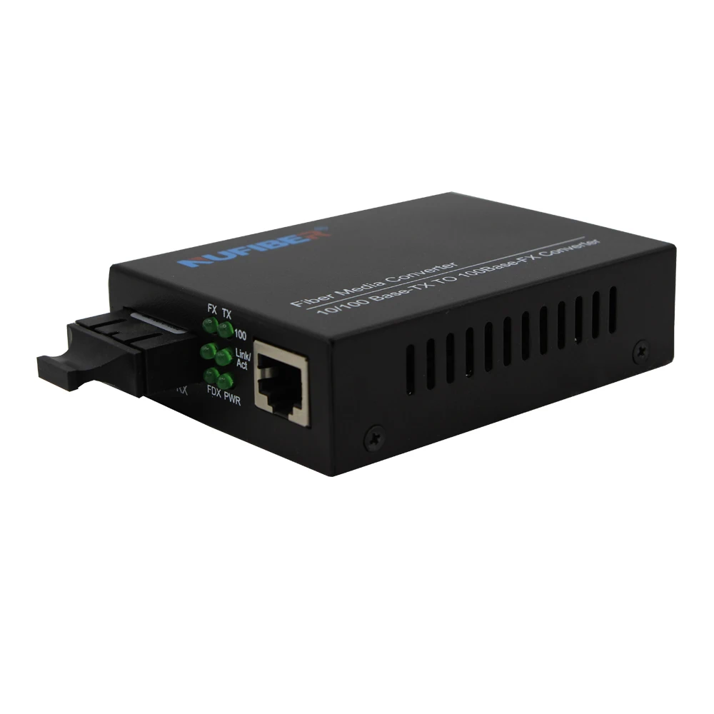Cheap price Fiber to ethernet media converter 100M single mode fiber 1310nm DC5V power