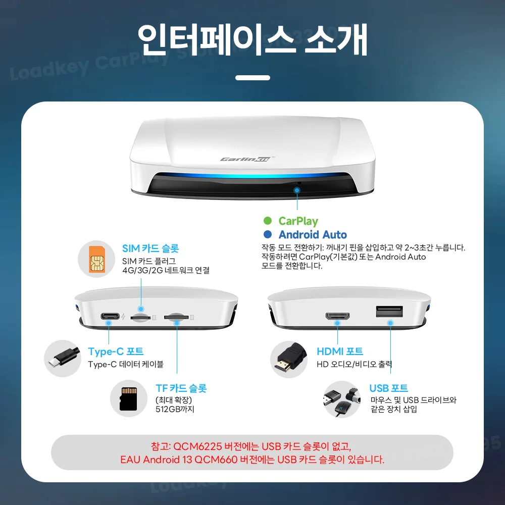 128g Carlinkit Ai Box Android 13 Wireless Carplay Uscita HDMI Adattatore Wireless Android Auto Car Play Qualcomm 6225 Fota Aggiornamento