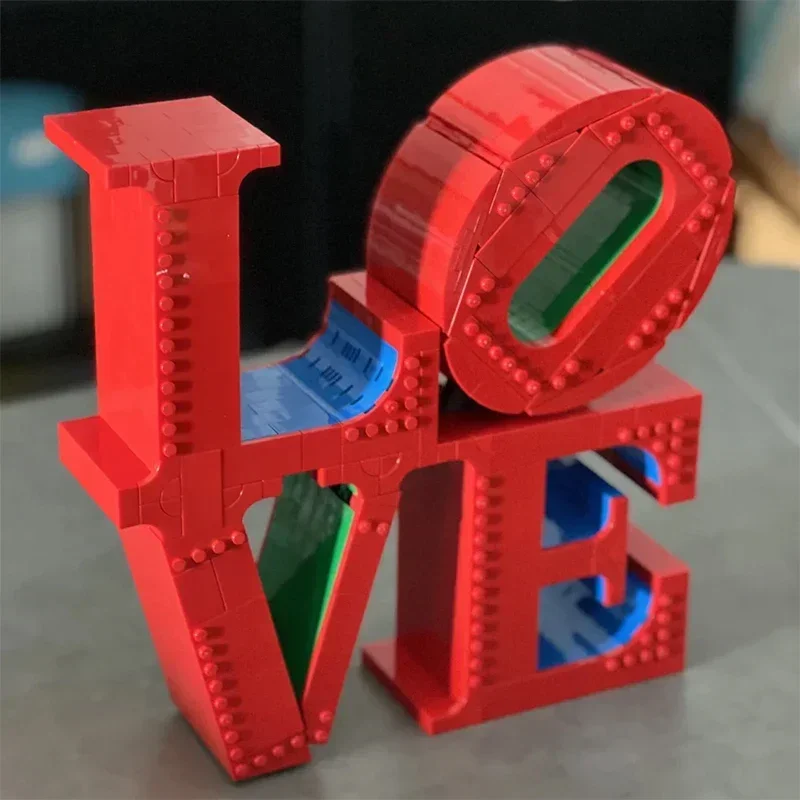 Kreative 791PCS LIEBE Skulptur Modell Bausteine Kunst Bau Ziegel Spielzeug Schreibtisch Dekoration Geschenk Für Freundin Frauen