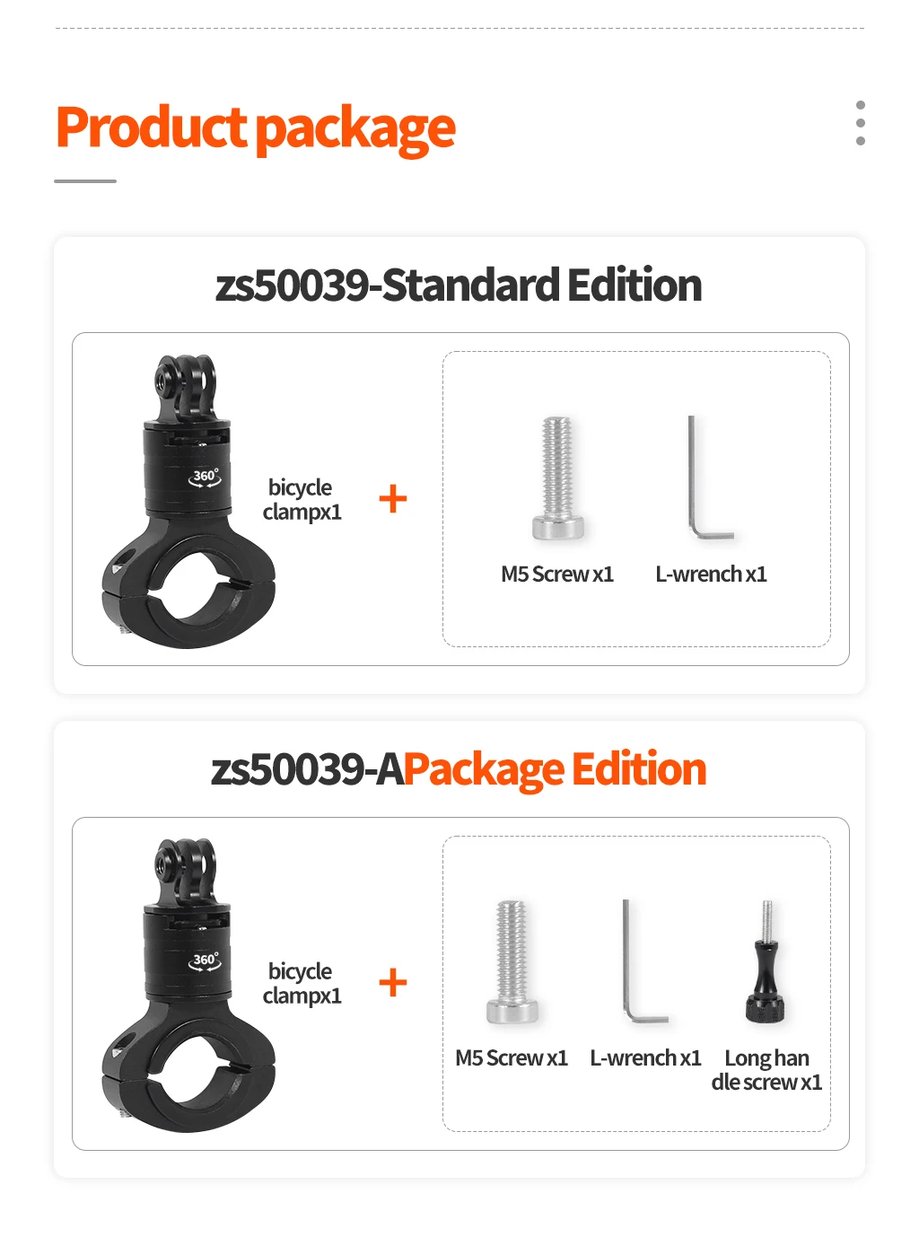 360 drehbarer Fahrrad kamera halter Schnell verschluss Split Mount Lenker klemme Motorrad halterung für Gopro Hero 13 12 11 Dji Action 4 – Detail 17