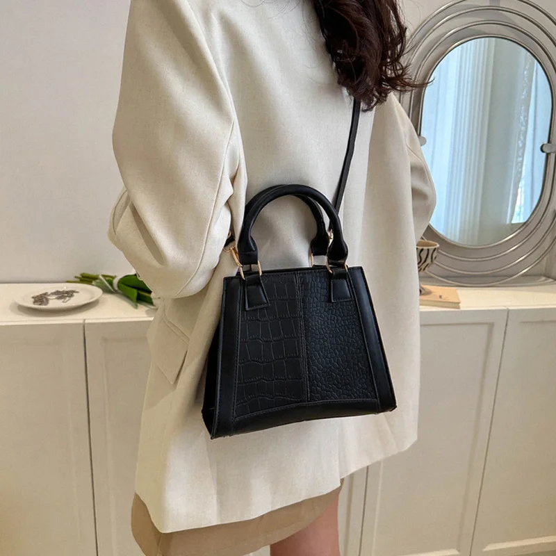 New Elegant Solid Top-handle Bags For Women Fashion Small Handbags Designer Crossbody Shoulder Bags