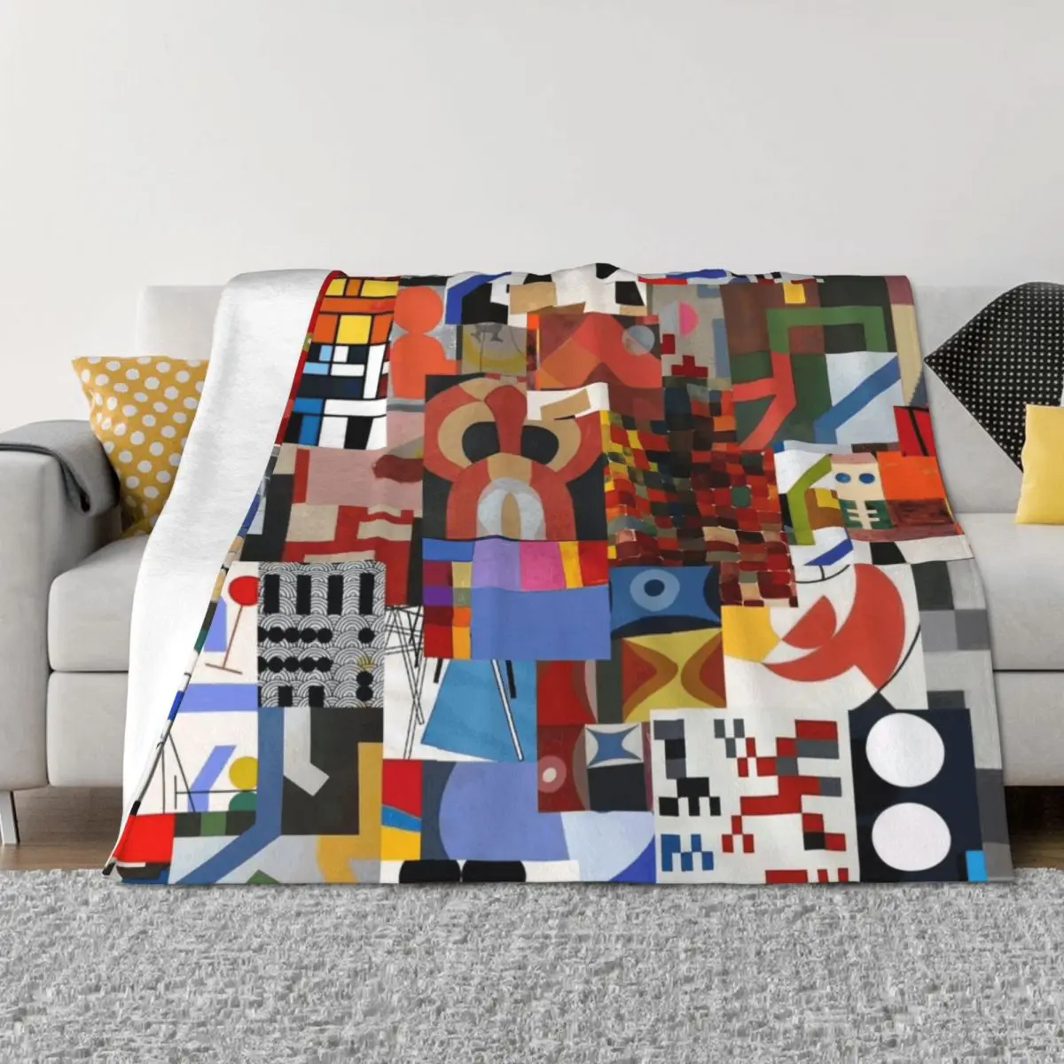 

Sophie Taeuber-Arp Throw Blanket Sofa Quilt warm winter For Sofa Thin Sofas Blankets