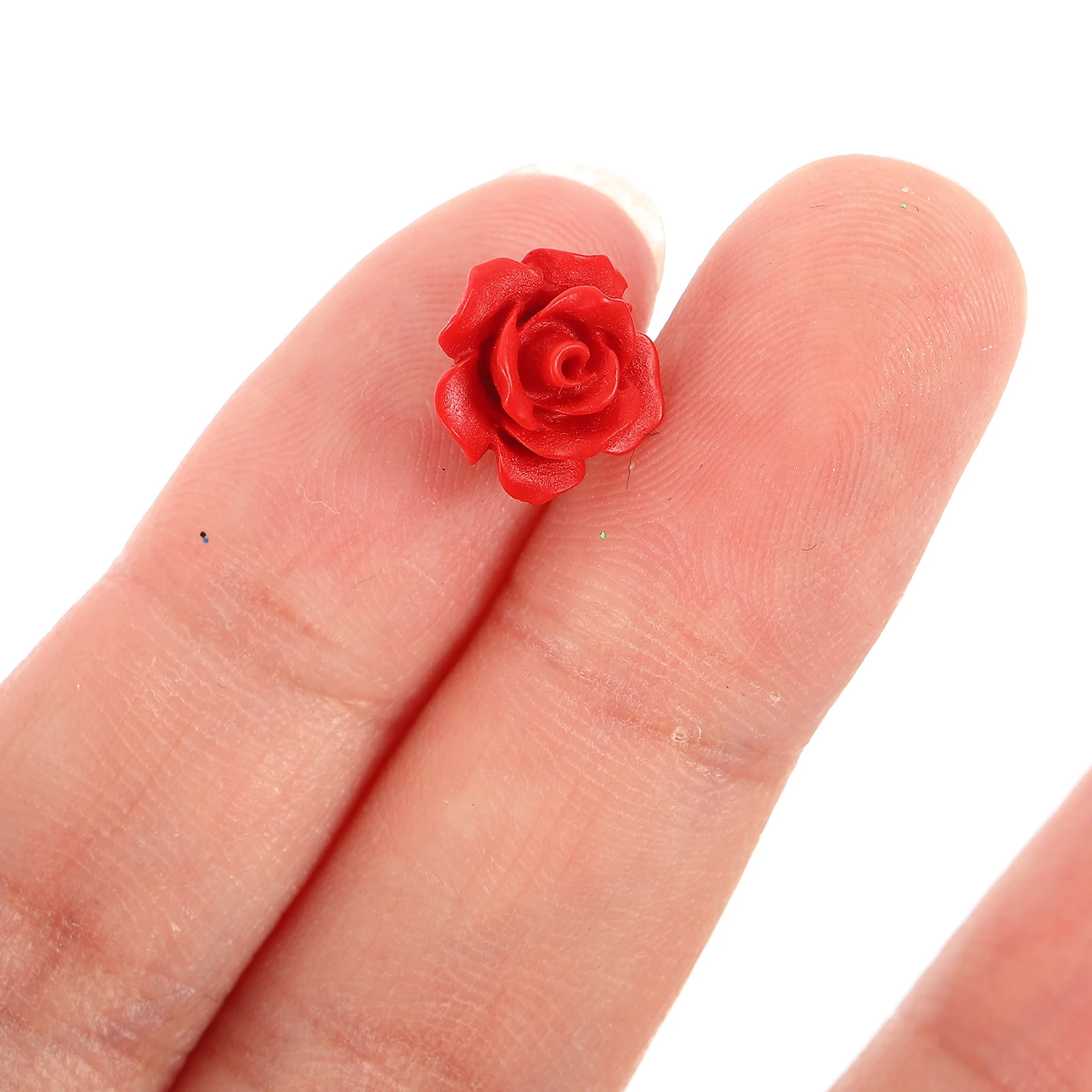 

50pcs Rose Beads DIY Jewelry Making Accessories Craft Spacer Gems Loose Decor nament Rose Loose Beads