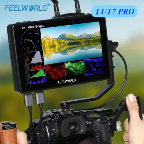 FEELWORLD LUT7 PRO 7" 1920x1200 Monitor 4K HDMI Input Output 3D LUT 2200nit IPS Touch Screen DC Out 8V F970 Kit