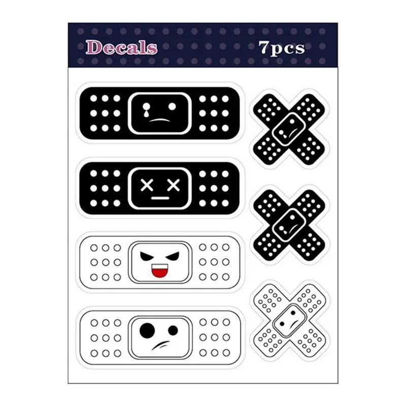 Auto Cartoon Bandage Stickers Bumper Stickers Automotive Decals Bandage Stickers Waterproof Long-Lasting Adhesion For All