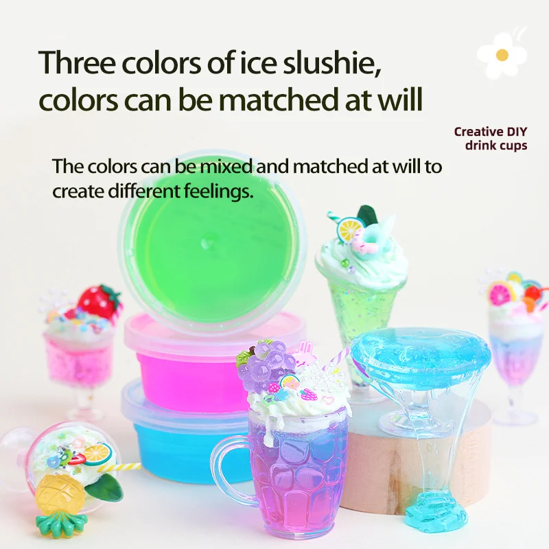 Little bartender cream glue handmade diy material ice cream cup for children to make girls\' toys