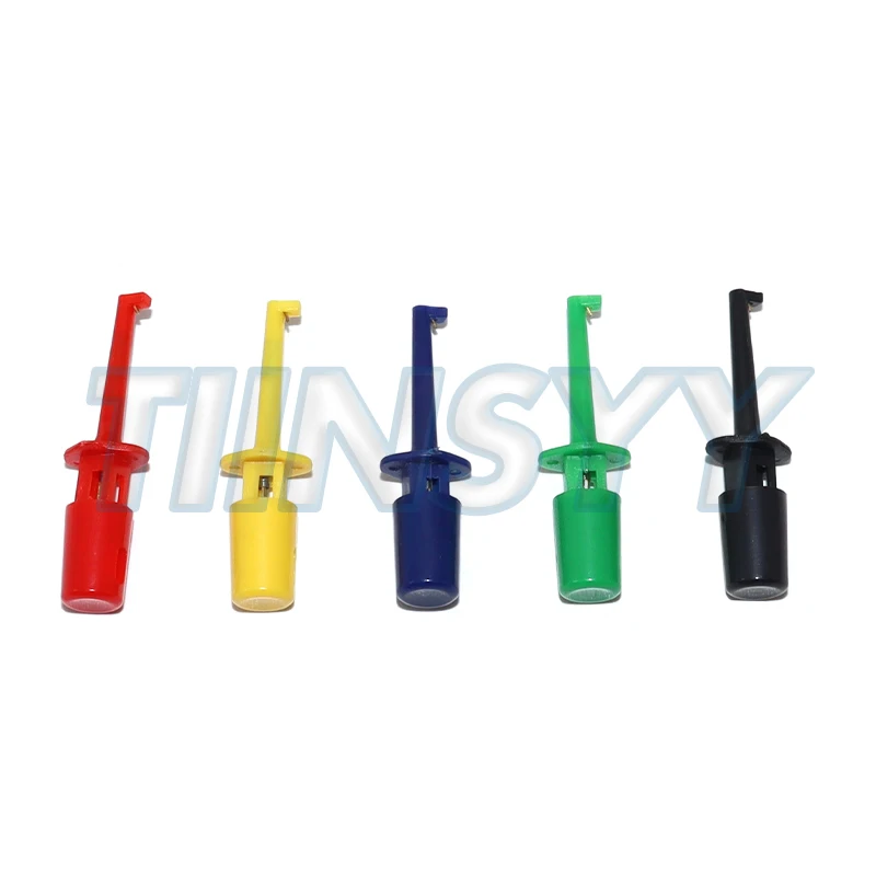 10pcs Mini Single Test Hook Clip Test Probe For Electronic Testing IC Grabber Small Size Round Crocodile Clip Hook Test Clip