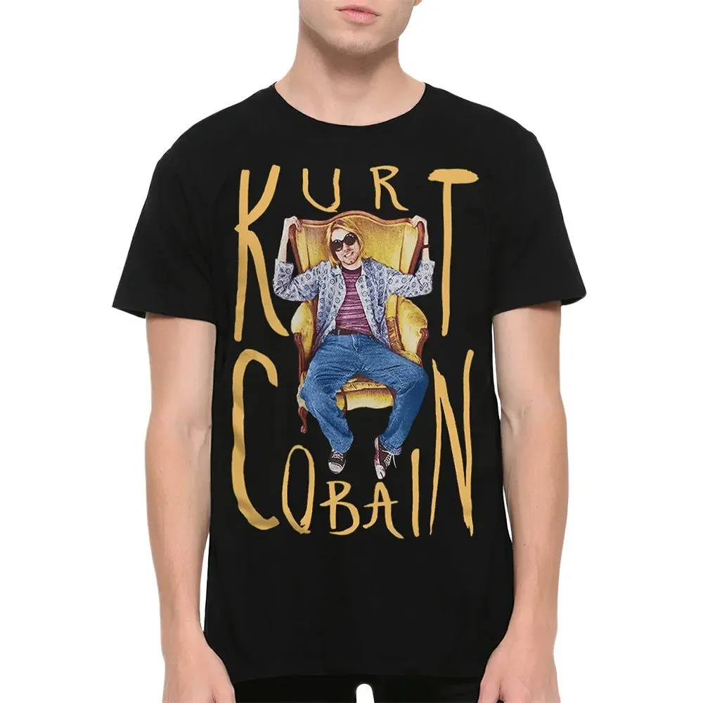 Kurt Cobain on the Throne T-shirt Men's and Women's