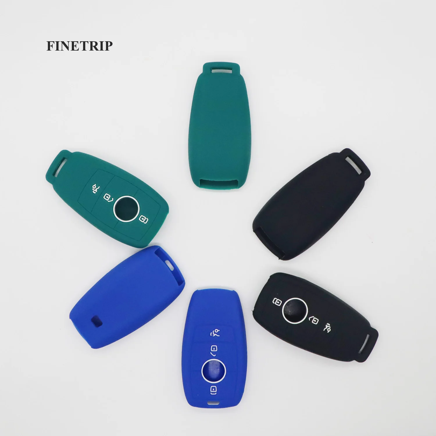 Silicone 3 Button Car Key Case Cover Shell Fob For Mercedes Benz A B C E S Class W204 W205 W212 W213 W176 GLC CLA AMG W177