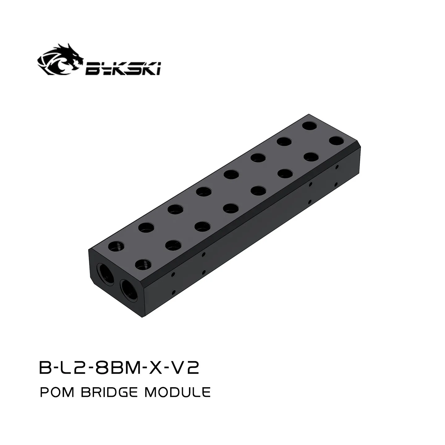 Bykski GPU Terminal Block for Multiple PC Graphics Card Water Cooler Parallel Bridge Module Adapter, POM Connector, B-L2-8BM-X