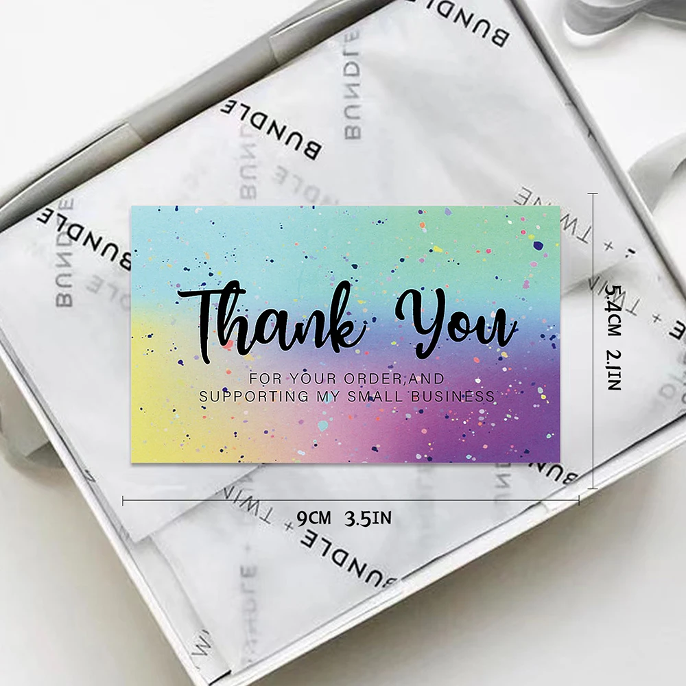 50Pcs Thank You Cards,Commercial Decoration Label Cards Gift Packaging Thank You Card Gift Packaging Thank You Message Cards