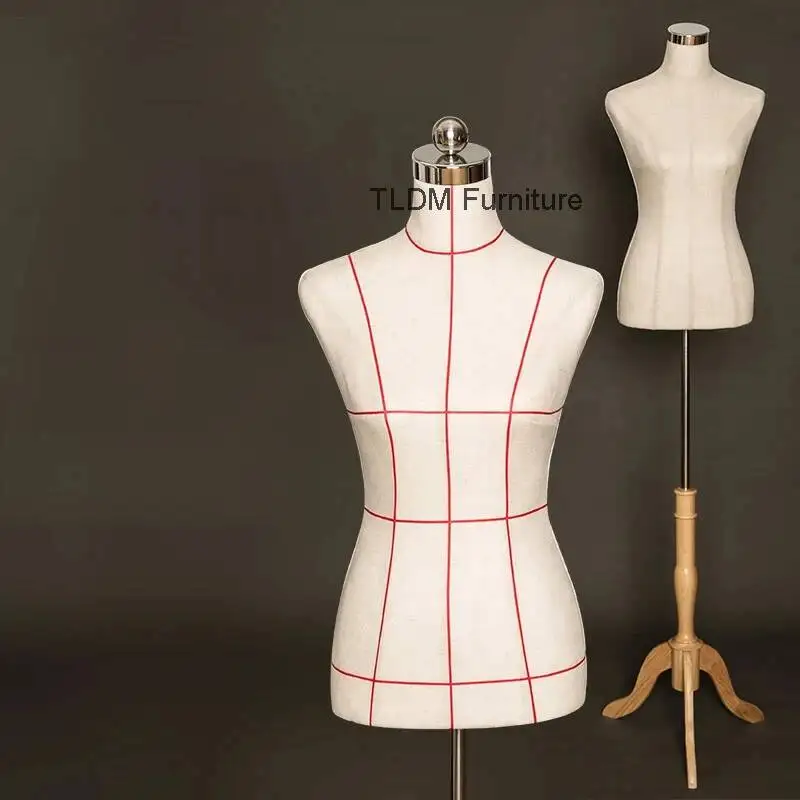Simple Linen Mannequins for Tailor Shop Three-dimensional Removable Mannequins with Pins Modern Creative Mannequins for Clothing