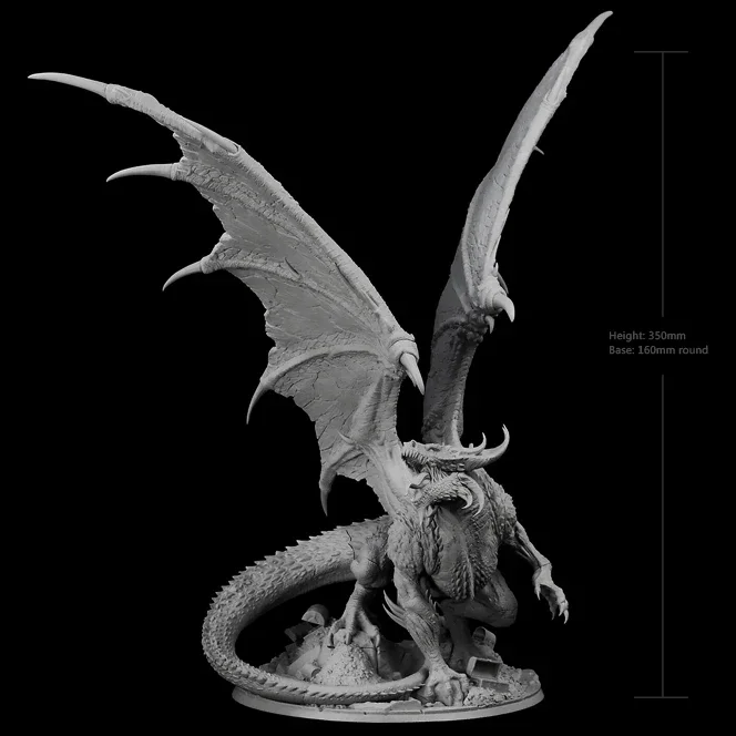 Resin model kits figure colorless and self-assembled dragon Large Scale A-1728