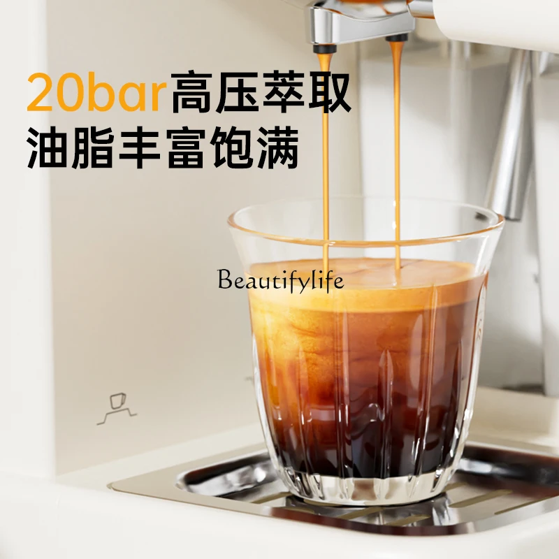 ماكينة صنع القهوة المنزلية الصغيرة MD2056A، زهرة سحب إيطالية شبه أوتوماتيكية، رغوة حليب أمريكية كاملة ذاتية البخار